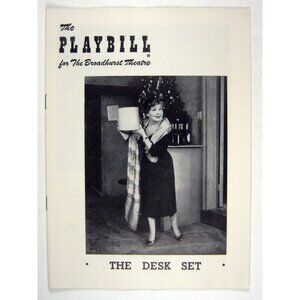 Desk Set Playbill February 1956 Shirley Booth Dorothy Blackburn Randall Ticket